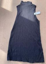 Nordstrom W By black turtleneck sleeveless dress NWT! SZ M Photo 0