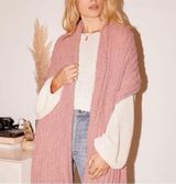 Free Peoplee Chunky Knit Scarf in Pink Photo 0