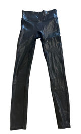SPANX Faux Leather Patterned Skinny Leggings Size Small Photo 0
