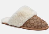 Coach Ziva Slippers Signature
Jacquard With Faux Fur In Khaki Photo 0