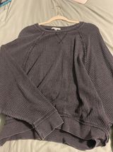 Z Supply Gray Waffle Knit Top Photo 0