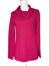 White House Black Market Women's Cowl Neck Sweater Raspberry Pink Red Size M Photo 0