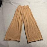 Abercrombie & Fitch Tan High Rise Waffle Knit Wide-Leg Pants Size XSmall EUC Photo 0