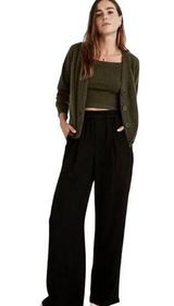NEW Madewell High Rise Wide Leg Pull On Crinkly Pants w Pockets Style NC361 SZ S Photo 0