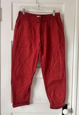 Linen Red Pants Photo 0