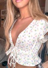 Princess Polly Tie Front Crop Top Photo 0