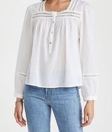 RAILS White Minnie Square Neck Cotton Peasant Top Blouse Boho - Size Small Photo 0