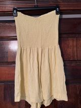 yellow Strapless Romper Photo 0