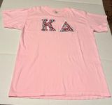 Comfort Colors Kappa Delta Women SZ Large Pink Short Sleeve Shirt Sorority Greek Photo 0