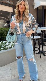 VICI Paisley Button Blouse Down Blouse Photo 0