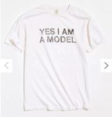 Urban Outfitters Yes I Am A Model Funny Oversized Graphic Tee T-Shirt Photo 0