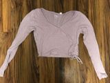 PacSun Ribbed V Neck Long Sleeve Tee Photo 0