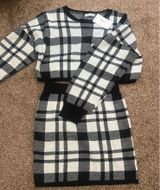 Plaid Knitted Skirt Set Photo 0