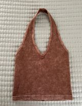 Crop Halter Top Brown Photo 0