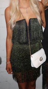 Fringe Dress Gold Size XS Photo 0