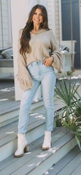 These Three Boutique Caylee Fringe Sweater  Photo 0