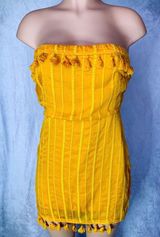 - Yellow, Tassel, Mini Dress Photo 0