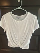 Gaze USA White Tied Crop Top Photo 0