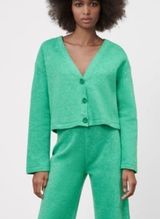 ZARA Green Button Up Cardigan Sweater Photo 0