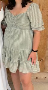 White Birch Green And White Dress Photo 0