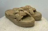 H & M khaki rope style sandals size 38 (7). In great condition! Photo 0
