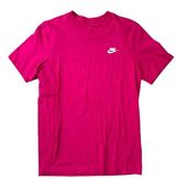 Nike Swoosh The Nike Tee Hot Pink Short Sleeve Crew Neck T-Shirt Small Photo 0