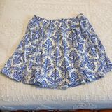 Moonlight Blue And White Patterned Mini Skirt Photo 0