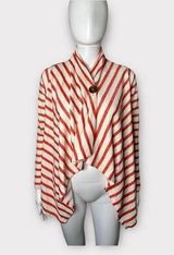 Bobeau Waterfall Striped Cardigan Women’s Size Small Photo 0