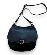 Frye  & Co Vegan Leather Saddlebag Crossbody Black New with Tags Fall Equestrian Photo 0