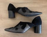 ZARA black western cowboy style slip on heeled boots Photo 0