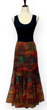 Multiples Vintage 90s Tiered Maxi Skirt Photo 0