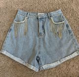 denim diamond shorts Photo 0