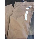 NWT Old Navy Mid rise Pixie Full Length Tan Pants Stretch Size 14 Photo 0
