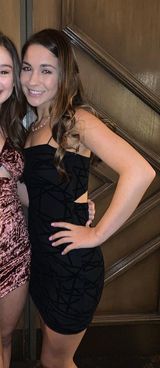 Hello Molly Black Bodycon Strap Dress Photo 0