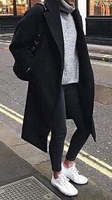 Forever 21 Long Black Winter Peacoat Photo 0