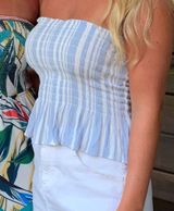 American Eagle Blue strapless Tube Top Photo 0