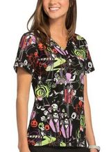 Scrubstar Nightmare Before Christmas Scrub Top Photo 0