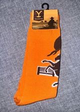 New Yellowstone TV Show Socks By Paramount Network Orange Unisex Adult SZ 6 Photo 0