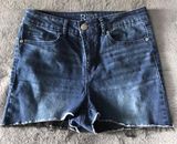 Ripped Jean Shorts Blue Size 8 Photo 0