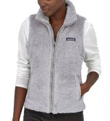 Patagonia Womens Full Zip Gray Los Gatos Sherpa Fleece Fuzzy Vest Jacket Sz S Photo 0