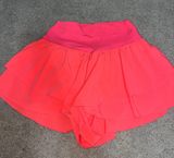 Bright Pink Ruffled Shorts Photo 0