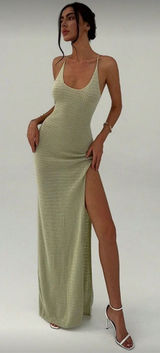 Green knit maxi dress Size XS Photo 0