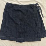 Ann Taylor Blue Skorts with Wrap Design Photo 0