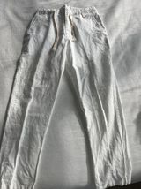 White Linen Pants Size XS Photo 0