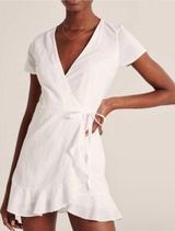 Abercrombie & fitch white wrap dress women’s size S Photo 0