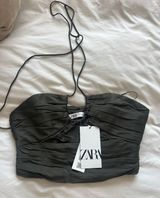 ZARA Green Halter Top Photo 0