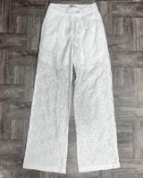 White Eyelet Pants Size 2 Photo 0