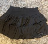 Black flowy skirt with shorts Size L Photo 0