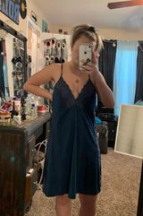 Silk Slip Dress Blue Size M Photo 0