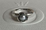 Three Wishes Single Pearl Retired Rare Pure Silver Ring Photo 0